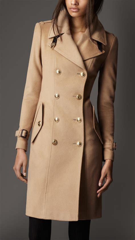 burberry fitted belted wool coat|Burberry wool and cashmere coat.